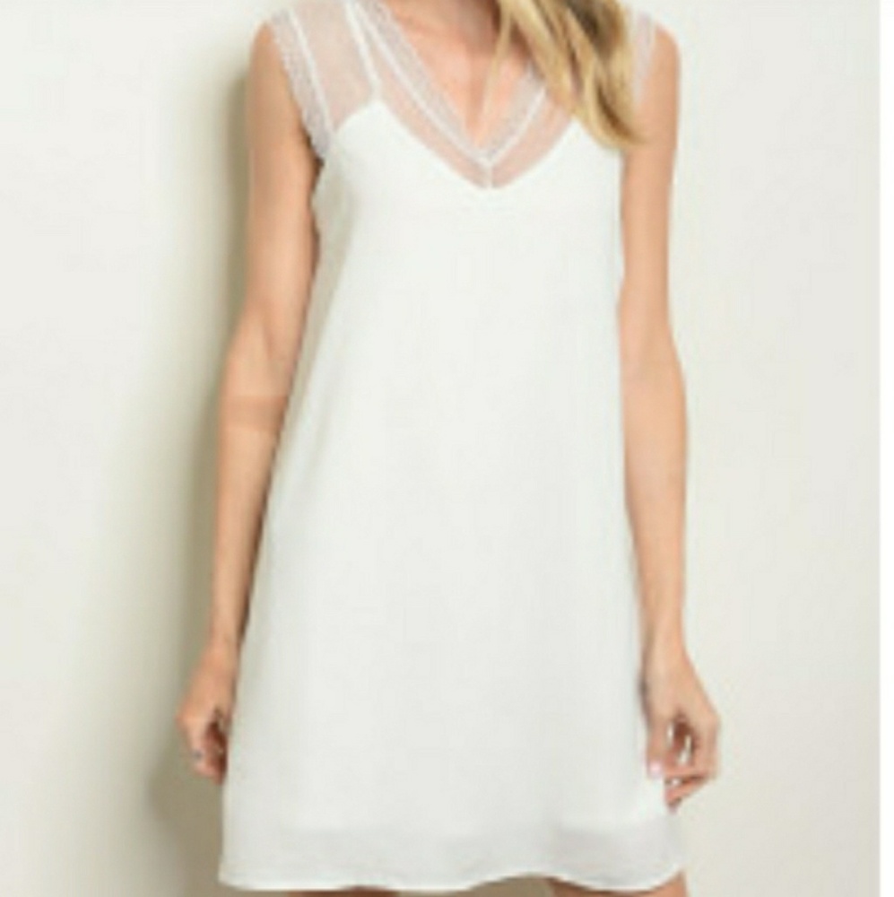 White Midi Flowy Dress.